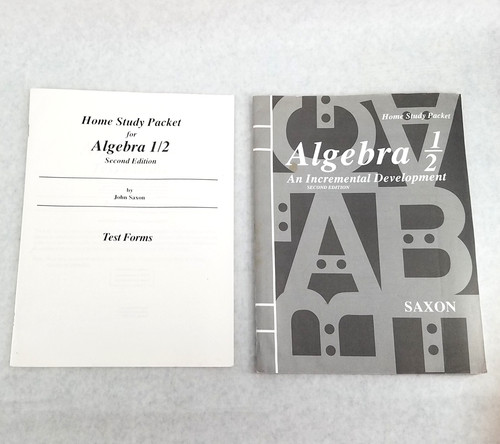Saxon algebra 2nd ed - saxon, 1/2,